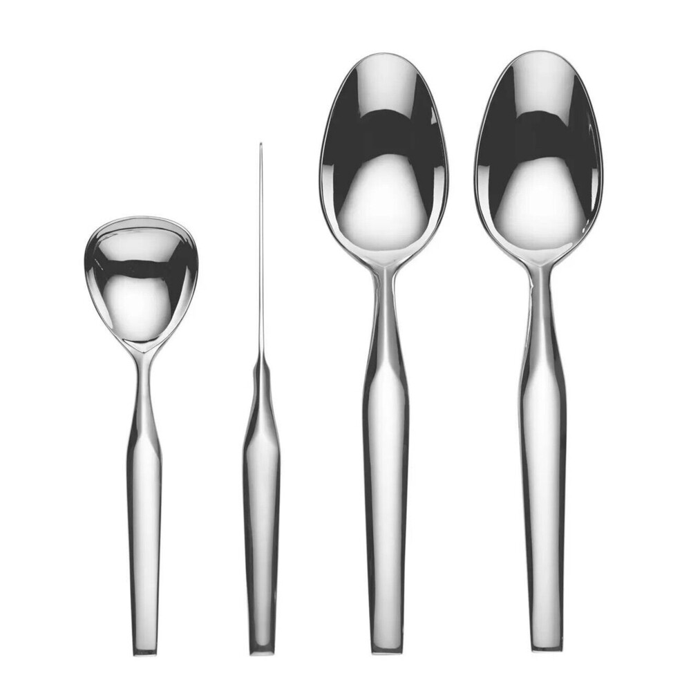 New! Gorham Pacifico 18/10 Stainless Steel Flatware Serving Set (4 PC)